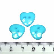 Пуговицы &quot;Сердце&quot; 5шт, 14 мм - пуговицы пластиковые сердце диаметр 14 мм голубые