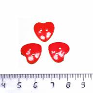 Пуговицы &quot;Сердце&quot; 5шт, 14 мм - пуговицы пластиковые сердце диаметр 14 мм красные