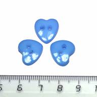 Пуговицы &quot;Сердце&quot; 5шт, 14 мм - пуговицы пластиковые сердце диаметр 14 мм синие