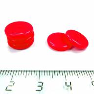 Бусины &quot;таблетка&quot; (10 шт) - пластиковые плоские бусины "таблетка" красные