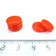 Бусины &quot;таблетка&quot; (10 шт) - пластиковые плоские бусины "таблетка" оранжевые