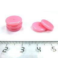 Бусины &quot;таблетка&quot; (10 шт) - пластиковые плоские бусины "таблетка" розовые