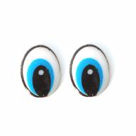 Глазки овальные цветные, 11*16 мм (5 пар) - Глазки овальные 16 мм(5 пар)синие