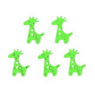 Пуговицы в ассортименте &quot;Жирафы&quot; (5 шт.) - Пуговицы деревянные "Жирафы" цвет зеленый