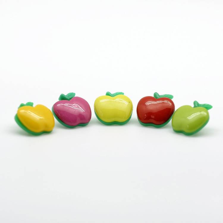 Набор сборных пуговиц "Яблоко мультиколор", 21 мм, 5 шт