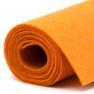 Набор жесткого п/э фетра 1.1 мм, 9 полос разного цвета, длинной 100 см - Полиэстеровый фетр толщиной 1.1 мм - полоса шириной 30 или 50 см и длинной 1 метр - оранжевый