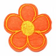 Термоаппликация фетровая &quot;Цветок&quot;, 50 мм - термоаппликация вышитая "цветок оранжевый"