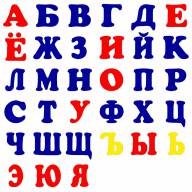 Алфавит - гласные и согласные - Алфавит из фетра с делением по цвету на гласные и согласные
