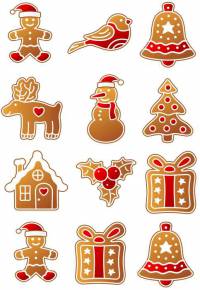 Фетр с рисунком "Имбирные прянички - 4"