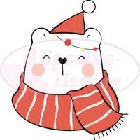 Шаблон для броши, жесткий фетр 1.2 мм, рис. 403 (Новый год - котенок)