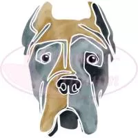 Шаблон для броши, жесткий фетр 1.2 мм, рис. 236 (Дог)