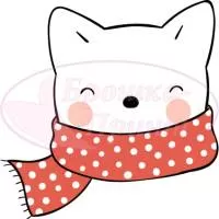 Шаблон для броши, жесткий фетр 1.2 мм, рис. 405 (Новый год - котенок)