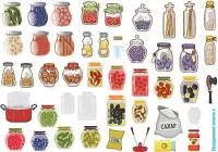 Печать на фетре "Продуктовые запасы - 2 (Заготовки)" 