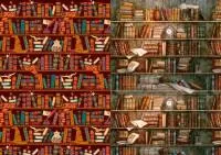 Корейский фетр с рисунком - "Книжные полки - 3"