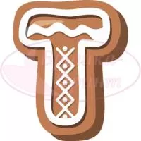 Шаблон для броши, жесткий фетр 1.2 мм, рис. 336 (Буквы-Пряники-Т)