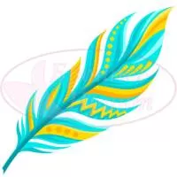 Шаблон для броши, жесткий фетр 1.2 мм, рис. 278 (Перо)