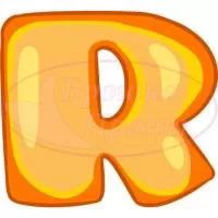 Шаблон для броши, фетр, рис. 365 (Буквы-Сладости-R-Lat)