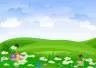 Фетр с рисунком &quot;Фоны - Лужок-1&quot;