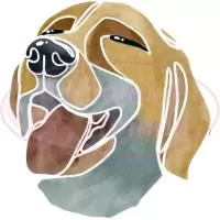 Шаблон для броши, жесткий фетр 1.2 мм, рис. 225 (Лабрадор)