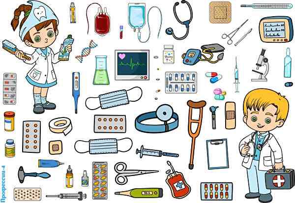 Korejskij Fetr S Risunkom Professii 4 Vrach Doktor Bolnica