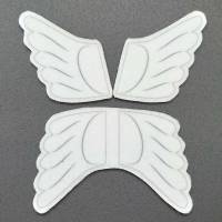 "Нашивки - 6 (Крылья серые)" Печать на белом фетре 2.0 мм