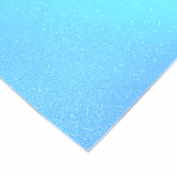 Корейский фетр с блестками - голубой перламутр