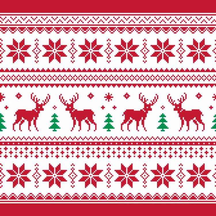 Печать "Новогодние фоны - Вязаный орнамент с оленями-4"