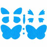 Вырубка из фетра п\ш 1,2 мм &quot;Три бабочки&quot; набор №5 - Вырубка из фетра Бабочка в деталях