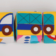 Кубики- основы для игрушек, 7 см - фетровый кубик