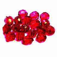 Бусины граненые прозрачные (50 шт) - бусины пластиковые прозрачные граненые красные