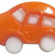 Пуговица пластиковая &quot;Машинка большая&quot; 25 мм (1 шт.) - Пуговицы пластиковые "Машинка большая" 25 мм оранжевая