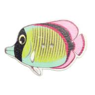 Пуговицы деревянные &quot;Рыбка тропическая&quot; (1 шт.) - Рыбка тропическая, пуговица из дерева, цвет салатовый