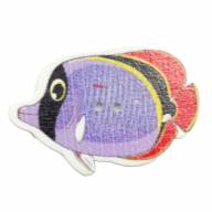 Пуговицы деревянные &quot;Рыбка тропическая&quot; (1 шт.) - Рыбка тропическая, пуговица из дерева, цвет фиолетовый