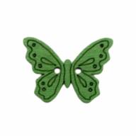 Пуговицы деревянные &quot;Бабочка ажурная&quot; (1 шт.) - Пуговицы деревянные Бабочки, цвет зеленый