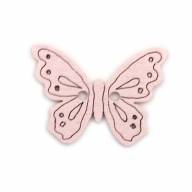 Пуговицы деревянные &quot;Бабочка ажурная&quot; (1 шт.) - Пуговицы деревянные Бабочки, цвет розовый