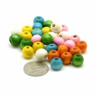 Бусиные деревянные &quot;Цветной шарик&quot;, 7 мм (30 шт) - Бусиные деревянные "Цветной шарик", 7 мм (30 шт)