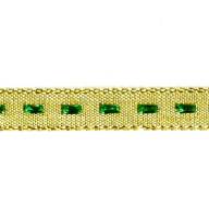 Лента &quot;шотландка&quot; металлизированная 10 мм, золото с зеленым - Лента шотландка металлизированная 10 мм, золото с зеленым