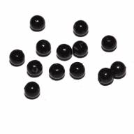 Бусины, черные, 4 мм (50 шт.) - пластиковые бусины черные, диаметр 3 мм