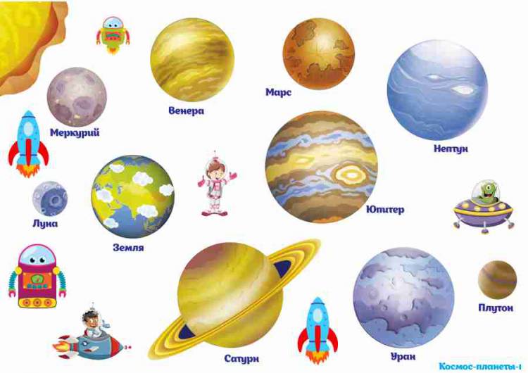 Fetr Velkro Magnity S Risunkom Fony Kosmos 1