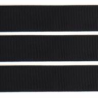 Лента репсовая 15мм, цвет чёрный - Репсовая лента черная, ширина 15 мм
