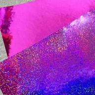 Корейский фетр с голографическим покрытием - пурпурный, мелкий блеск - Корейский фетр с голографическим покрытием - пурпурный, мелкий блеск
