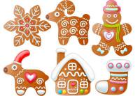 Фетр с рисунком "Имбирные прянички - 1"