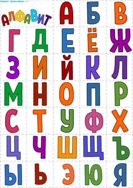 Печать "Алфавит - Русские буквы - 7-1 (буквы)"