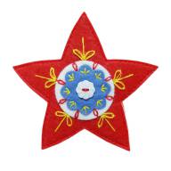 Комплект деталей из мягкого корейского фетра &quot;Звезда с декором&quot; - Комплект деталей из мягкого корейского фетра "Звезда с декором"